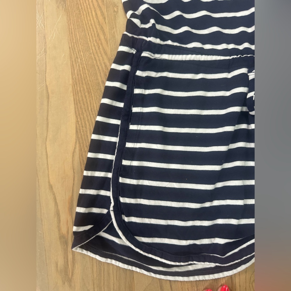 GAP Love Navy and White Striped Henley Romper - Picture 4 of 6
